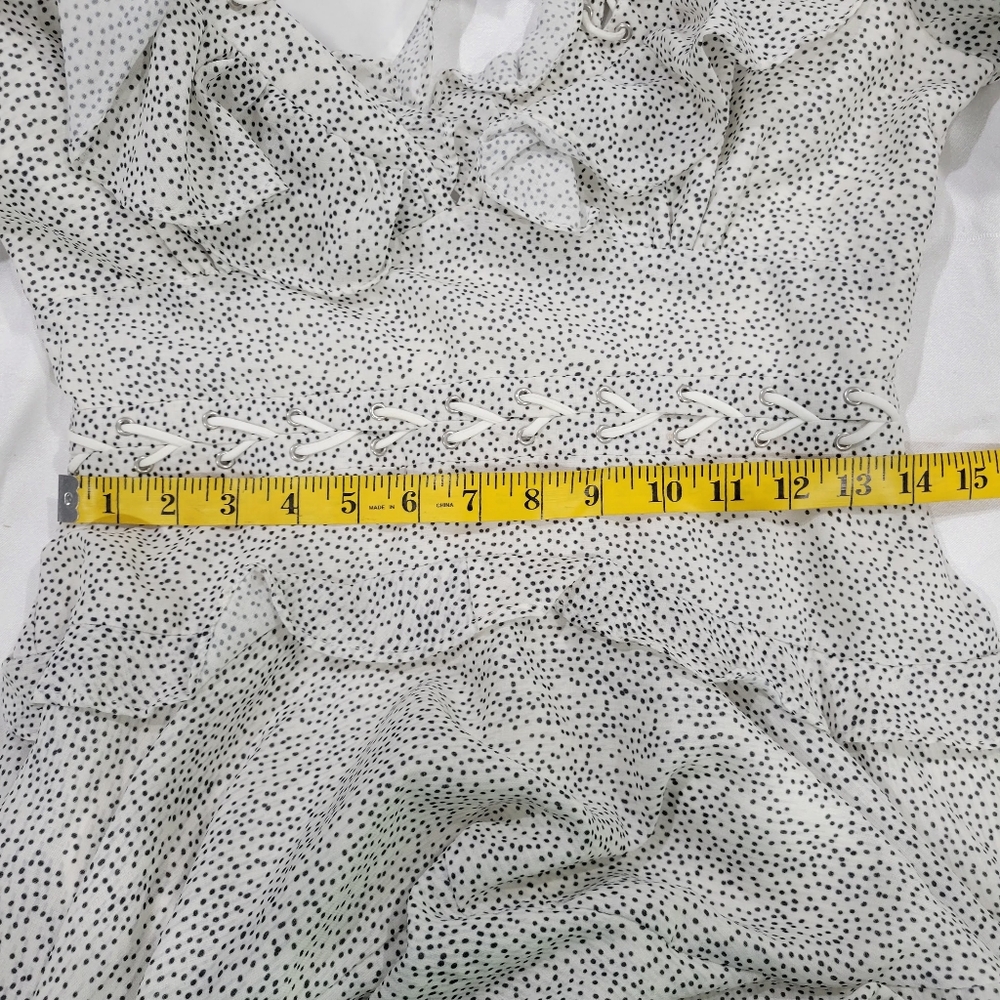 Beulah Ruffled Mini Dress Size Medium - Picture 11 of 14